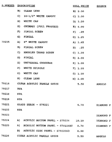 Stock # 79215-79226