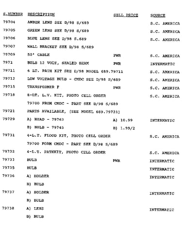 Stock # 79704-79738