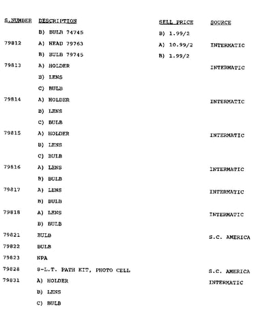 Stock # 79812-79831