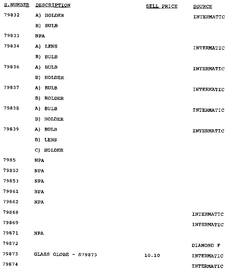 Stock # 79832-79874