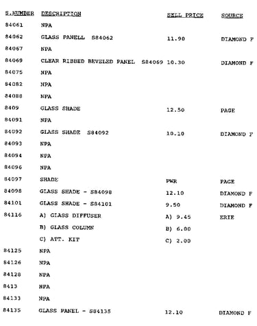 Stock # 84061-84135