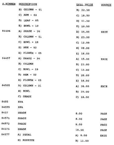 Stock # 84496-84577
