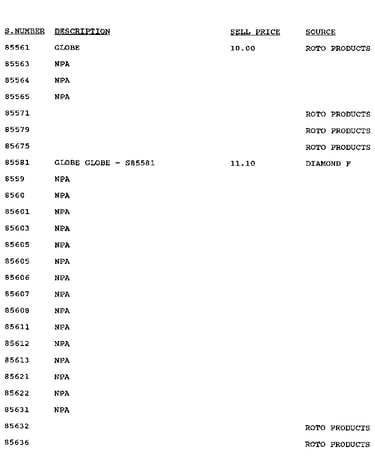 Stock # 85561-85636