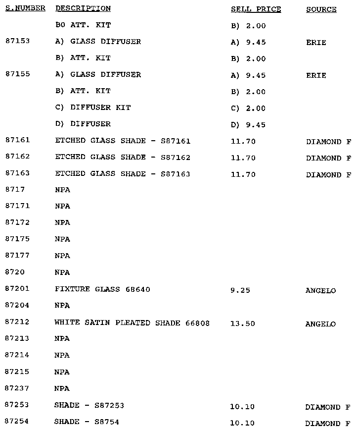 Stock # 87153-87254