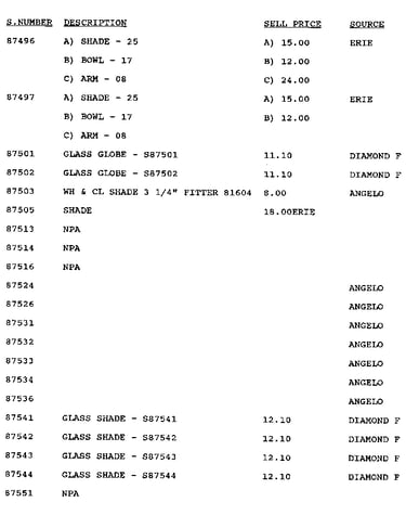 Stock # 87496-87551