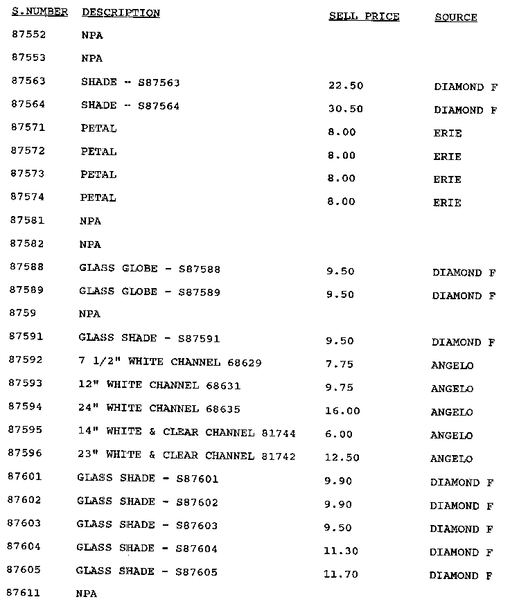 Stock # 87552-87611
