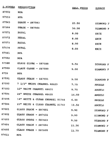 Stock # 87552-87611