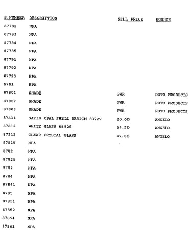Stock # 87782-87861