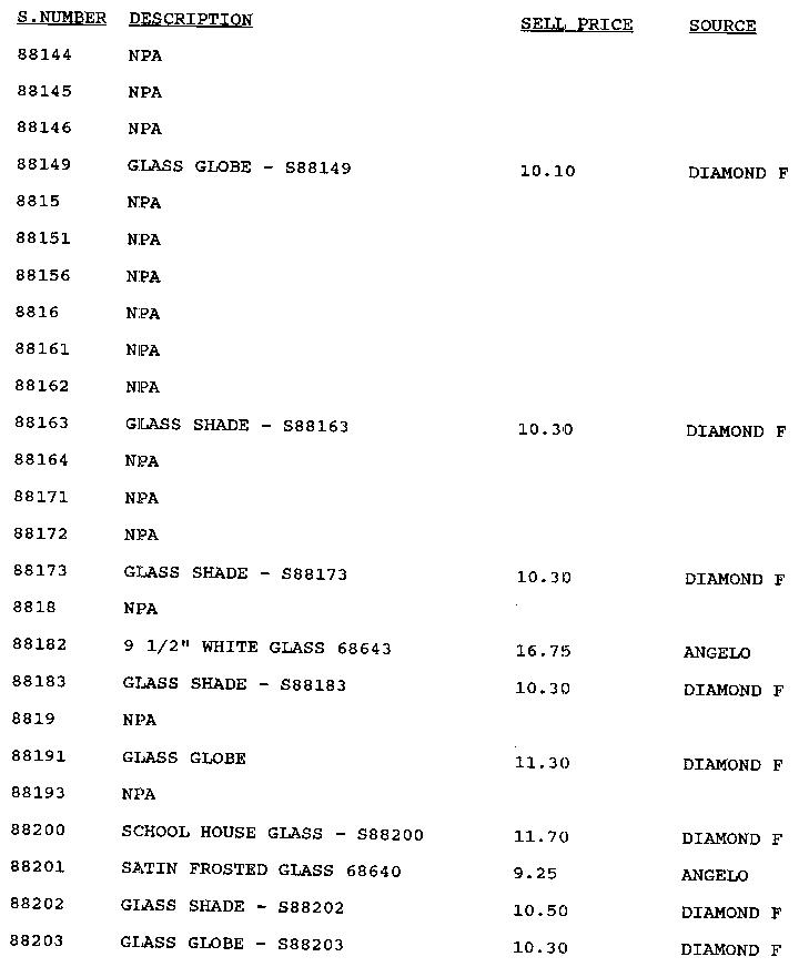 Stock # 88144-88203