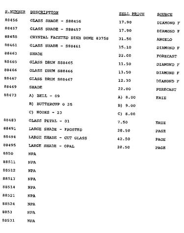 Stock # 88456-88531