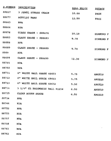 Stock # 88657-88762