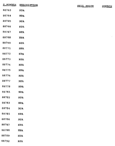 Stock # 88763-88792