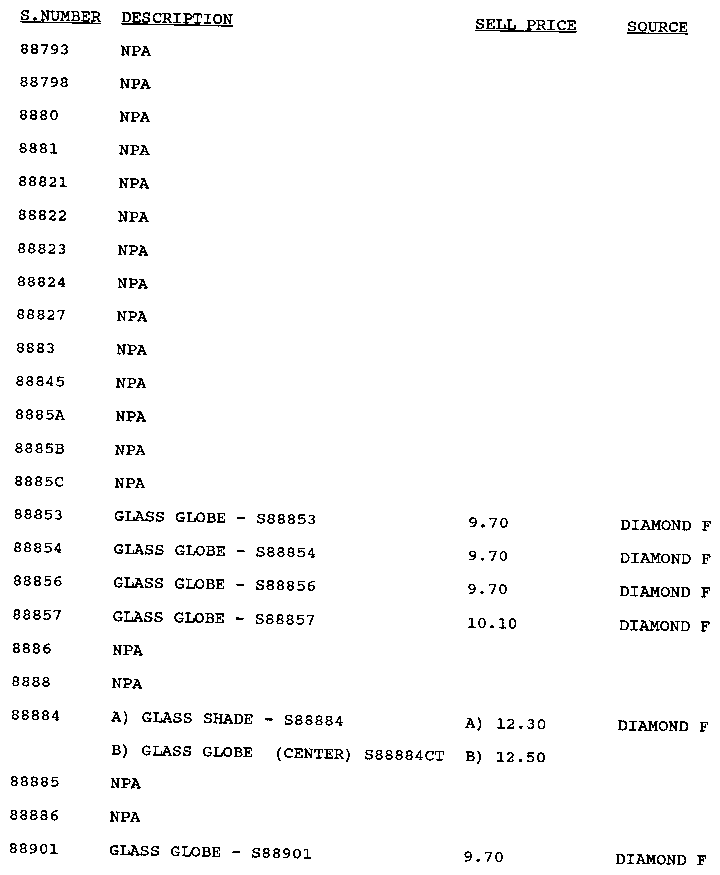 Stock # 88793-88901