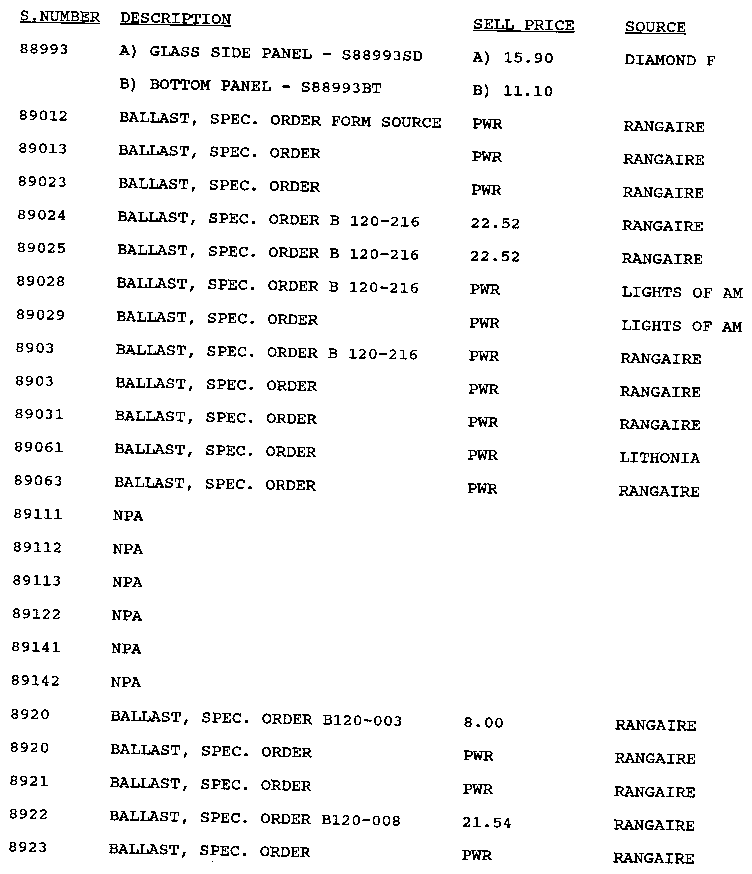 Stock # 88993-8923