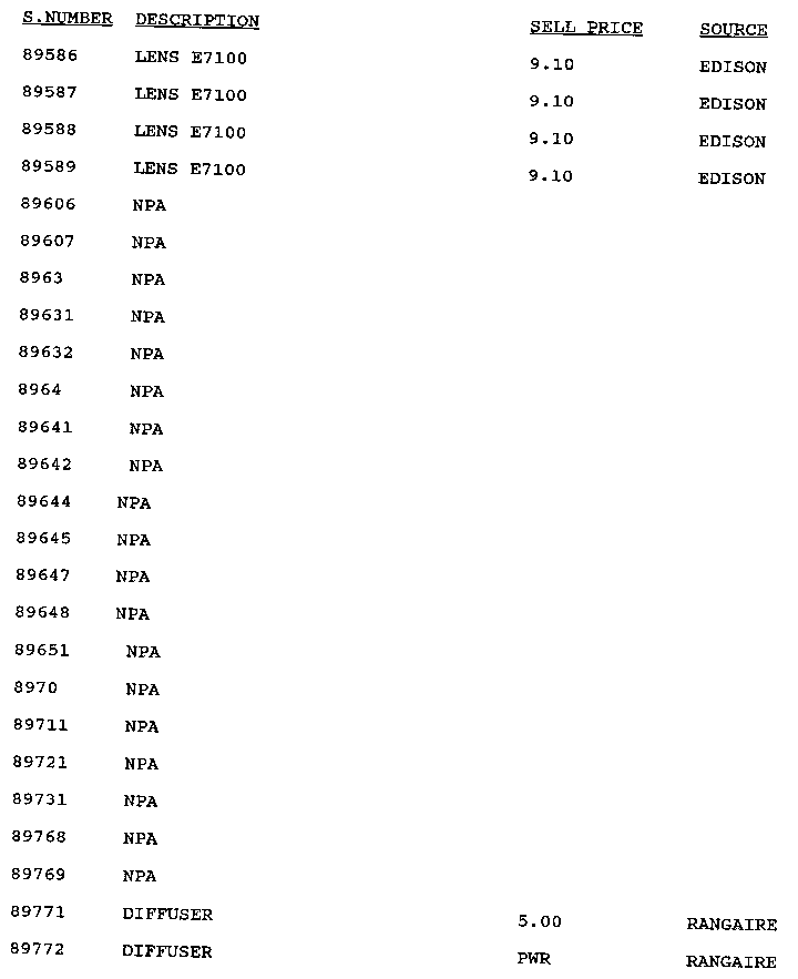 Stock # 89586-89772
