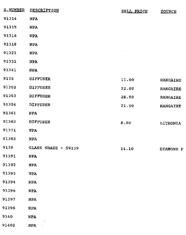 Stock # 91314-91402