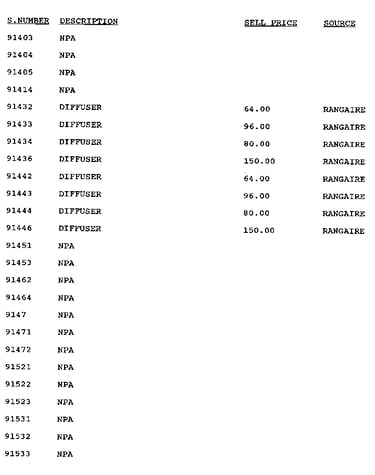 Stock # 91403-91533