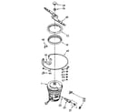 Kenmore 19585 (1988) heater, pump and lower sprayarm diagram