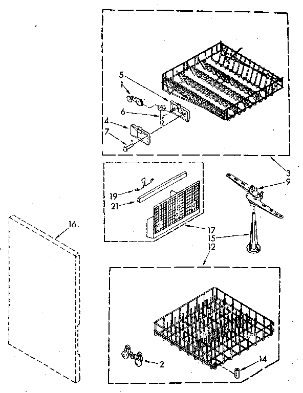 Dishrack and panel