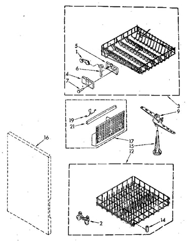 Dishrack and panel