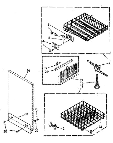 Dishrack and panel