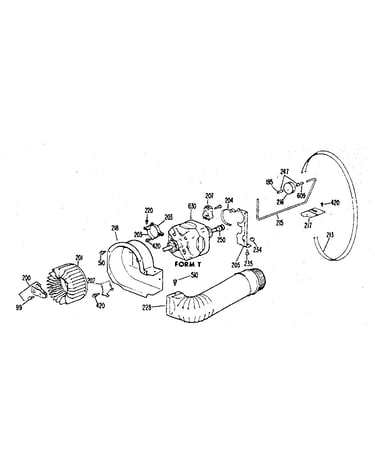 Blower & drive asm.
