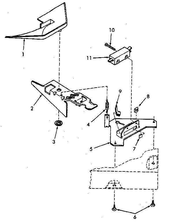 Loading door switch and bracket