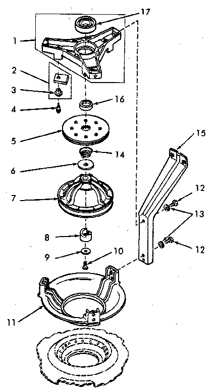 Bearing housing, brake, pulley and pivot dome