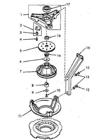 Bearing housing, brake, pulley and pivot dome