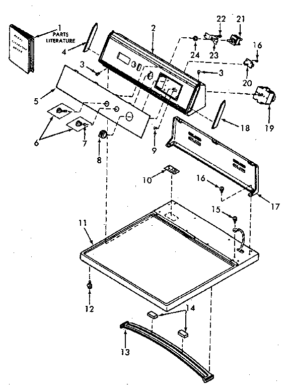 Control hood, controls and cabinet top