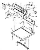 Control hood, controls and cabinet top