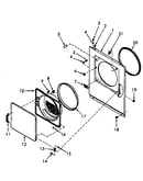 Loading door, front panel and seals