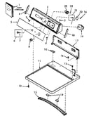 Control hood, controls and cabinet top