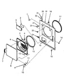 Loading door, front panel and seals