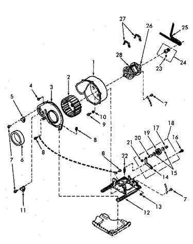 Motor, exhaust fan and belt