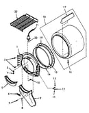 Front bulkhead, air duct, felt seal and cylinder