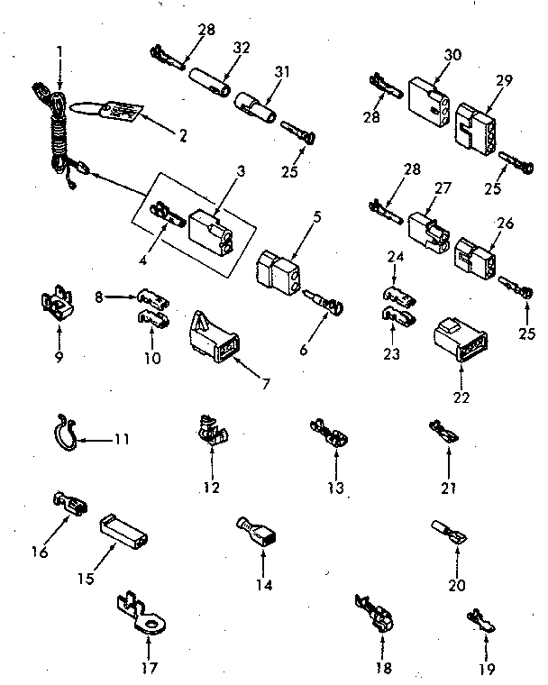Power cord and wire terminals
