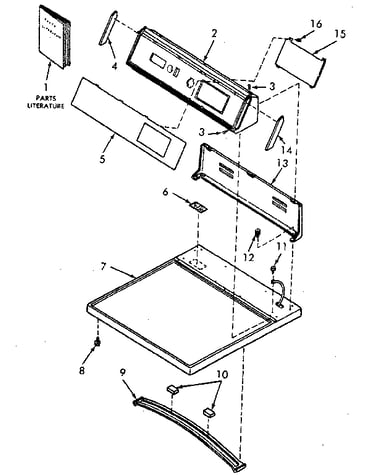 Control hood, controls and cabinet top