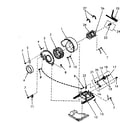 Speed Queen NG8639W53921 motor, exhaust fan and belt diagram