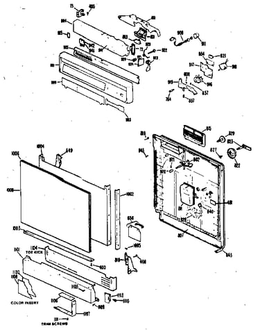 Control panel and door
