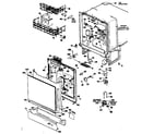 Kenmore 18385 (1988) tub and door assembly diagram