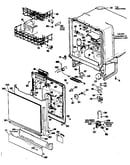 Tub and door assembly