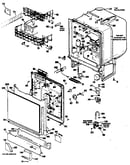 Tub and door assembly