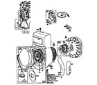 Craftsman 500130202 flywheel assembly and blower housing diagram