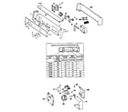 GE WWA8340GAL backsplash assembly & timer components diagram