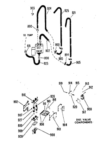 Sudsave & dist valve components