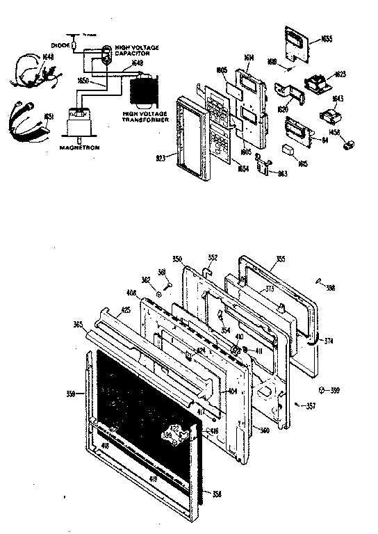 Wiring material & door lower oven