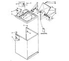 Kenmore 11082781600 top and cabinet diagram