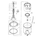 Kenmore 11082781600 agitator, basket and tub diagram