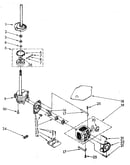 Brake, clutch, gearcase, motor and pump